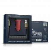 Автомобильная зарядка Elago USB Charger micro USB C6 Red 