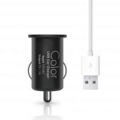 Автомобильная зарядка Elago Color USB Car Charger Black