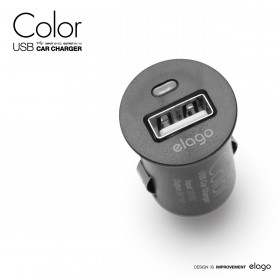 Автомобильная зарядка Elago Color USB Car Charger Black