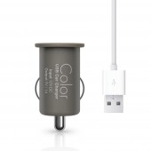 Автомобильная зарядка Elago Color USB Car Charger Gray