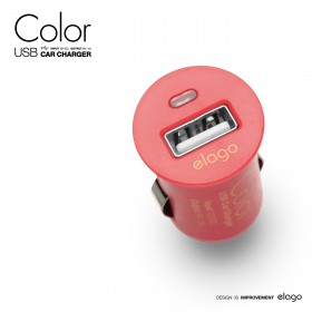 Автомобильная зарядка Elago Color USB Car Charger Red
