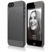 Чехол для iPhone 5 / 5s Elago S5 Outfit Matrix Aluminum Dark Grey