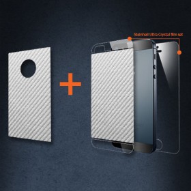 Защитная наклейка для iPhone 5 SGP Skin Guard Set Carbon White (SGP09569)