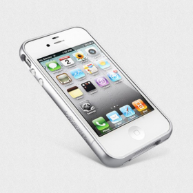Бампер для iPhone 4, 4S SGP Linear EX Color Series Silver (SGP08368)