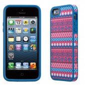 Чехол для iPhone 5 Speck Fabshell DigiTribe Pink/Blue