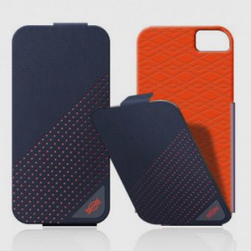 Чехол для iPhone 5 X-doria Dash Flip Case Dark Blue&Orange